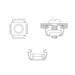 SET montare LOGILINK pentru rack 19", contine 20 piese: suruburi, saibe, piulite, diametru 6mm (M6), otel placat cu zinc si plas