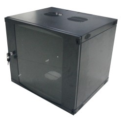 CABINET 19" LOGILINK   6U 540x450 mm, fixare pe perete, Flatpack (dezasamblat),  Black, usa sticla cu blocare, otel 1.2mm, sarci