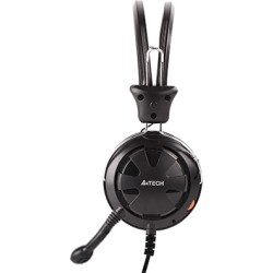 CASTI A4tech, "ComfortFIt", cu fir, standard, utilizare multimedia, microfon pe brat, conectare prin Jack 3.5 mm x 2, negru, "HS