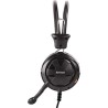 CASTI A4tech, "ComfortFIt", cu fir, standard, utilizare multimedia, microfon pe brat, conectare prin Jack 3.5 mm x 2, negru, "HS