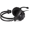 CASTI A4tech, "ComfortFIt", cu fir, standard, utilizare multimedia, microfon pe brat, conectare prin Jack 3.5 mm x 2, negru, "HS