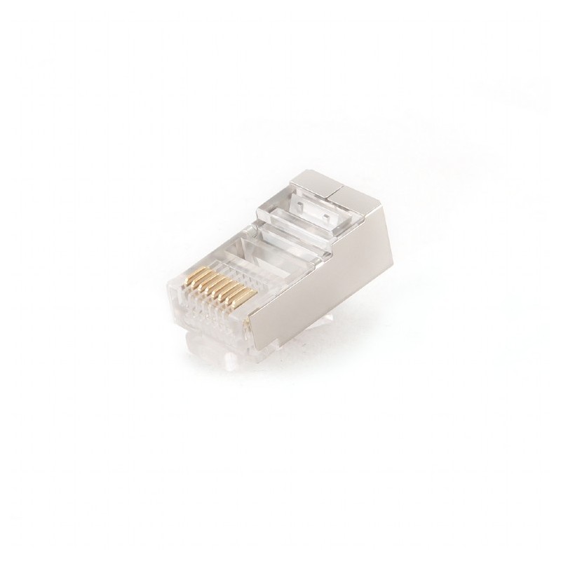 MUFA RJ-45 GEMBIRD pt. cablu FTP, SFTP, Cat6, RJ-45 (T), ecranat, plastic cu metal, 10 buc, "PLUG6SP/10"