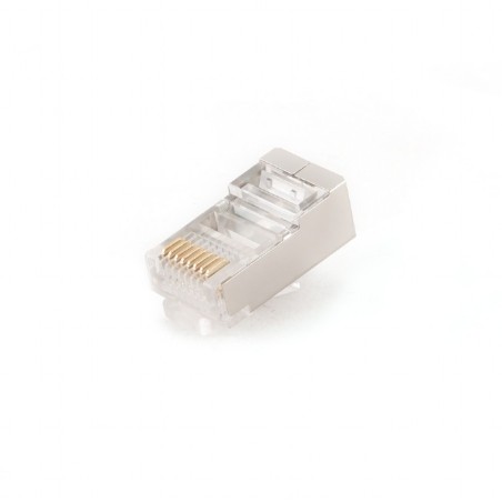 MUFA RJ-45 GEMBIRD pt. cablu FTP, SFTP, Cat6, RJ-45 (T), ecranat, plastic cu metal, 50 buc, "PLUG6SP/50"
