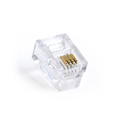 MUFA RJ-11 GEMBIRD pt. cablu telefon, telefon, RJ-11 (T), plastic, 100 buc, "MP-6P4C/100"