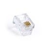 MUFA RJ-11 GEMBIRD pt. cablu telefon, telefon, RJ-11 (T), plastic, 100 buc, "MP-6P4C/100"