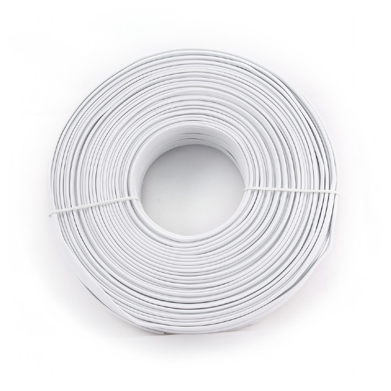 ROLA CABLU telefonic GEMBIRD, 100m, Litat, 4 fire, flat, white, "TC1000S-100M"