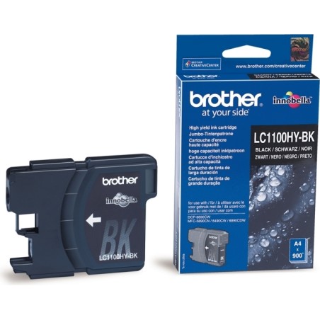 Cartus Cerneala Original Brother Black, LC1100HYBK, pentru DCP-6690|MFC-5895|MFC-6490|MFC-6890, 900, (timbru verde 0.15 lei), "L