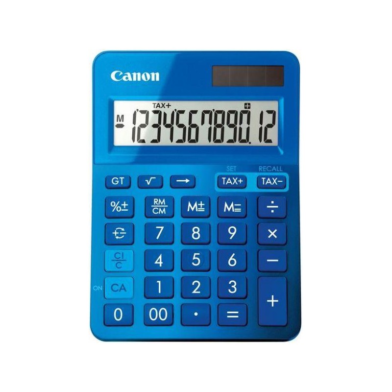 Calculator de birou CANON, LS-123K BL, ecran 12 digiti, alimentare solara si baterie, display LCD, functie business, tax si conv