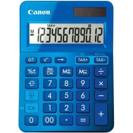 Calculator de birou CANON, LS-123K BL, ecran 12 digiti, alimentare solara si baterie, display LCD, functie business, tax si conv