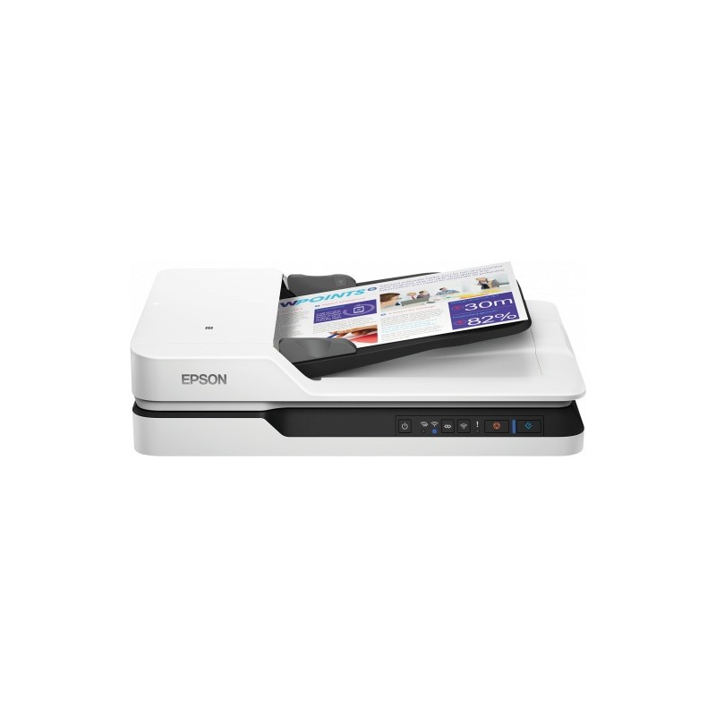 Scanner Epson DS-1660W, A4, flatbed, vit scan:25 ppm alb-negru/ color, rez. op 600x600dpi, ADF 50 pag, duplex,fiabilitate ciclu 