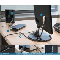 CABLU securitate KENSINGTON pt. PC si periferice slot standard,cheie standard,conectare directa,permite securizare si ancorare,2
