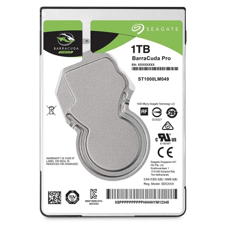 HDD notebook SEAGATE 1 TB, Barracuda, 7200 rpm, buffer 128 MB, 6 Gb/s, S-ATA 3, "ST1000LM049"