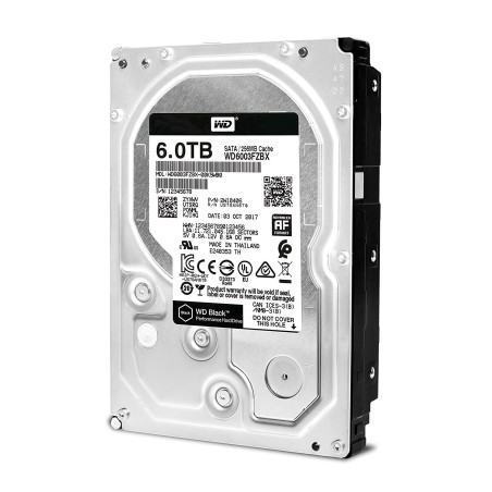 HDD WD 6 TB, Black, 7.200 rpm, buffer 256 MB, pt. desktop PC, "WD6003FZBX"