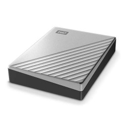 HDD extern WD 4 TB, My Passport Ultra, 2.5 inch, USB 3.0, argintiu, "WDBFTM0040BSL-WESN" (timbru verde 0.8 lei)