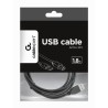 CABLU USB GEMBIRD pt. imprimanta, USB 2.0 (T) la USB 2.0 Type-B (T), 1.8m, conectori auriti, black, "CCP-USB2-AMBM-6" / 45505977