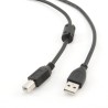 CABLU USB GEMBIRD pt. imprimanta, USB 2.0 (T) la USB 2.0 Type-B (T), 4.5m, premium, conectori auriti, black, "CCF-USB2-AMBM-15" 