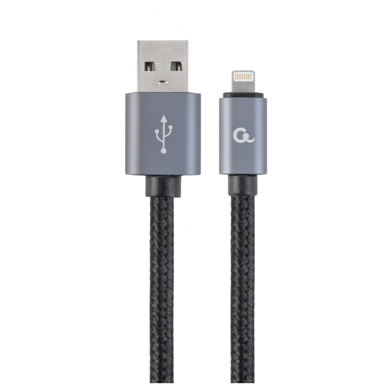 CABLU alimentare si date GEMBIRD, pt. smartphone, USB 2.0 (T) la Lightning (T), 1.8m, premium, conectori auriti, cablu cu implet