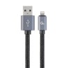 CABLU alimentare si date GEMBIRD, pt. smartphone, USB 2.0 (T) la Lightning (T), 1.8m, premium, conectori auriti, cablu cu implet