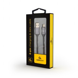 CABLU alimentare si date GEMBIRD, pt. smartphone, USB 2.0 (T) la Lightning (T), 1.8m, premium, conectori auriti, cablu cu implet