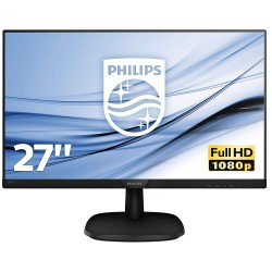 MONITOR PHILIPS 27", home, office, IPS, Full HD (1920 x 1080), Wide, 250 cd/mp, 8 ms, VGA, DVI, "273V7QSB/00" (timbru verde 7 le