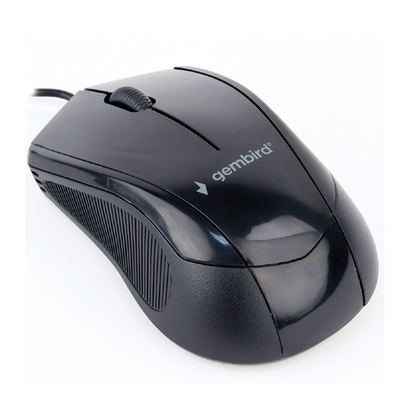MOUSE GEMBIRD, PC sau NB, cu fir, USB, optic, 1000 dpi, butoane/scroll 3/1, , negru, "MUS-3B-02" (timbru verde 0.18 lei)