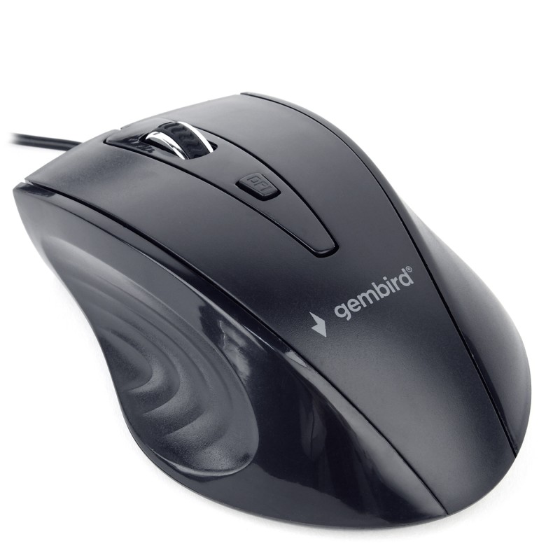 MOUSE GEMBIRD, PC sau NB, cu fir, USB, optic, 1200 dpi, butoane/scroll 4/1, , negru, "MUS-4B-02" (timbru verde 0.18 lei)