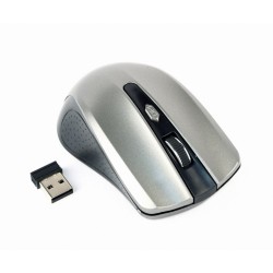MOUSE GEMBIRD, PC sau NB, wireless, 2.4GHz, optic, 1600 dpi, butoane/scroll 4/1, , negru / gri, "MUSW-4B-04-BG" (timbru verde 0.