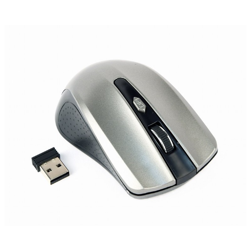 MOUSE GEMBIRD, PC sau NB, wireless, 2.4GHz, optic, 1600 dpi, butoane/scroll 4/1, , negru / gri, "MUSW-4B-04-BG" (timbru verde 0.