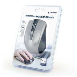 MOUSE GEMBIRD, PC sau NB, wireless, 2.4GHz, optic, 1600 dpi, butoane/scroll 4/1, , negru / gri, "MUSW-4B-04-BG" (timbru verde 0.