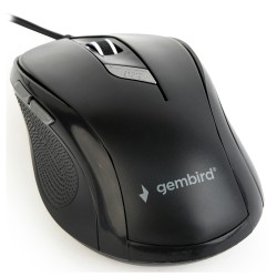 MOUSE GEMBIRD, PC sau NB, cu fir, USB, optic, 1600 dpi, butoane/scroll 6/1, , negru, "MUS-6B-01" (timbru verde 0.18 lei)