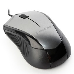 MOUSE GEMBIRD, PC sau NB, cu fir, USB, optic, 1600 dpi, butoane/scroll 6/1, , negru / gri, "MUS-6B-01-BG" (timbru verde 0.18 lei