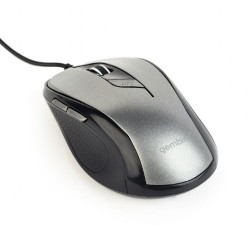 MOUSE GEMBIRD, PC sau NB, cu fir, USB, optic, 1600 dpi, butoane/scroll 6/1, , negru / gri, "MUS-6B-01-BG" (timbru verde 0.18 lei