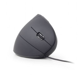 MOUSE GEMBIRD, PC sau NB, cu fir, USB, optic, 3200 dpi, butoane/scroll 6/1, ergonomic, negru, "MUS-ERGO-01" (timbru verde 0.18 l