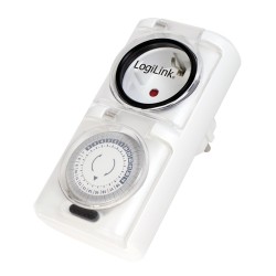 PRIZA inteligenta LOGILINK, Schuko x 1, conectare prin Schuko (T), 16 A, protectie copii, protectie stropire cu apa, alb, "ET000