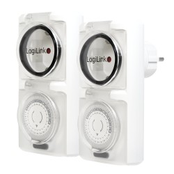 PRIZA inteligenta LOGILINK, Schuko x 1, conectare prin Schuko (T), 16 A, protectie copii, protectie stropire cu apa, alb, "ET000