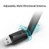 ADAPTOR RETEA TP-LINK AC600, extern wireless 2.4 GHz | 5 GHz, USB 2.0, port, 433 Mbps, antena externa x 1, "Archer T2U Plus" (ti