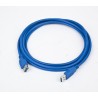 CABLU USB GEMBIRD prelungitor, USB 3.0 (T) la USB 3.0 (M), 1.8m, conectori auriti, albastru "CCP-USB3-AMAF-6" (timbru verde 0.08