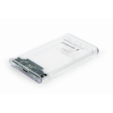 RACK extern GEMBIRD, extern pt. HDD, 2.5 inch, S-ATA, interfata PC USB 3.0, plastic, alb transparent, "EE2-U3S9-6" (timbru verde