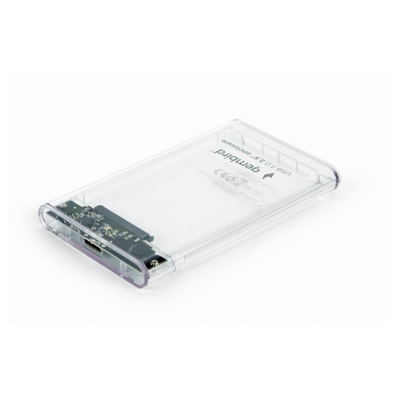 RACK extern GEMBIRD, extern pt. HDD, 2.5 inch, S-ATA, interfata PC USB 3.0, plastic, alb transparent, "EE2-U3S9-6" (timbru verde