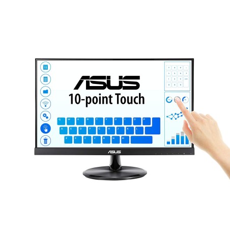MONITOR ASUS 21.5", home, office, touchscreen, IPS, Full HD (1920 x 1080), Wide, 250 cd/mp, 5 ms, VGA, HDMI, "VT229H" (timbru ve