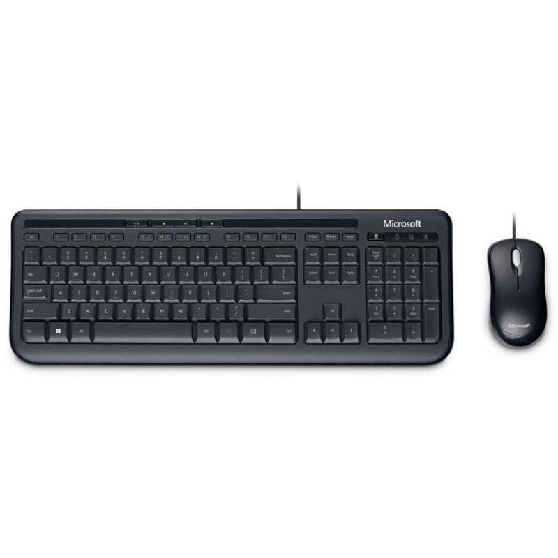 Kit TASTATURA si Mouse Microsoft, "Desktop 600", cu fir, 110 taste format standard, mouse 800dpi, 3/1 butoane, negru, "3J2-00003