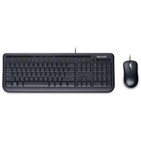 Kit TASTATURA si Mouse Microsoft, "Desktop 600", cu fir, 110 taste format standard, mouse 800dpi, 3/1 butoane, negru, "3J2-00003