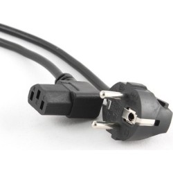 CABLU alimentare GEMBIRD 1.8m, intrare Shucko, iesire C13 (conector 90 grade), 10A, certificare VDE, bulk, black, "PC-186A-VDE" 