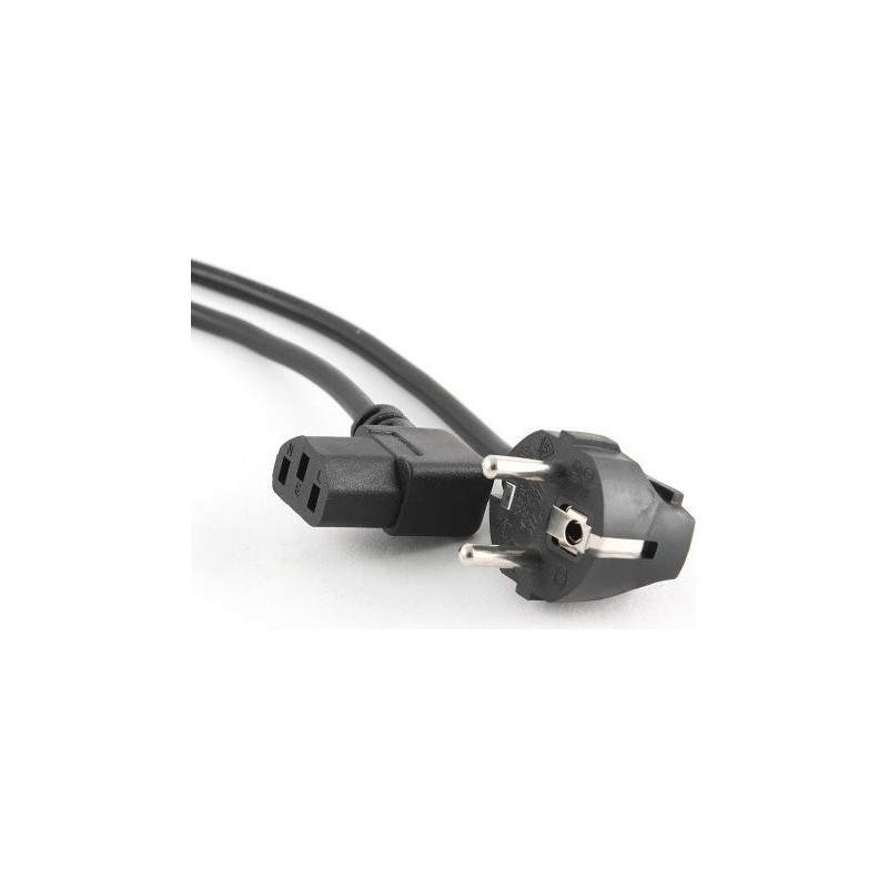 CABLU alimentare GEMBIRD 1.8m, intrare Shucko, iesire C13 (conector 90 grade), 10A, certificare VDE, bulk, black, "PC-186A-VDE" 