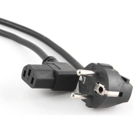 CABLU alimentare GEMBIRD 1.8m, intrare Shucko, iesire C13 (conector 90 grade), 10A, certificare VDE, bulk, black, "PC-186A-VDE" 