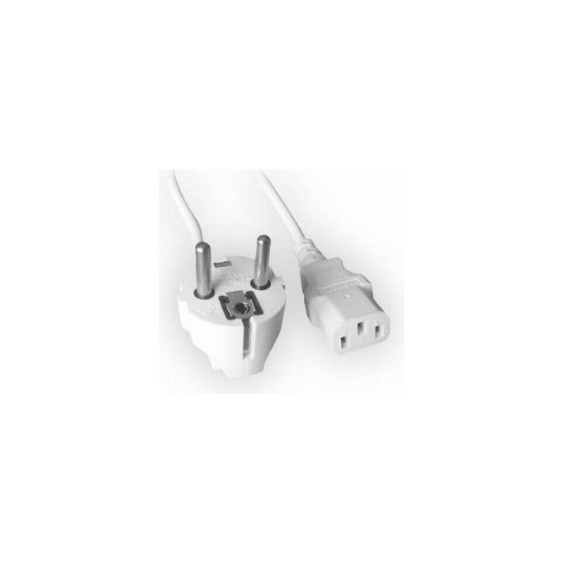 CABLU alimentare GEMBIRD 1.8m, intrare Shucko, iesire C13, 10A, certificare VDE, bulk, white, "PC-186W-VDE" (timbru verde 0.18 l