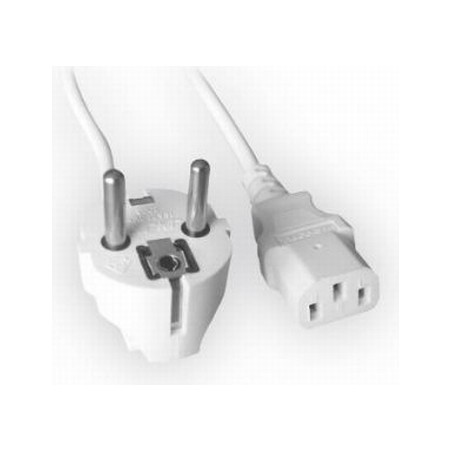 CABLU alimentare GEMBIRD 1.8m, intrare Shucko, iesire C13, 10A, certificare VDE, bulk, white, "PC-186W-VDE" (timbru verde 0.18 l
