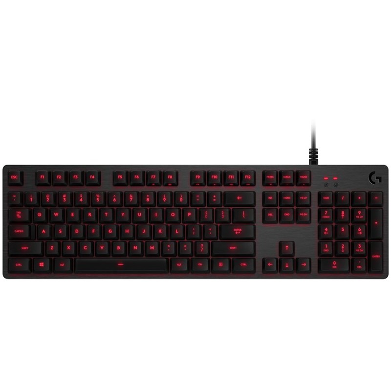 LOGITECH G413 Mechanical Gaming Keyboard - CARBON - US INTL - USB - INTNL - RED LED "920-008310" (timbru verde 0.8 lei)
