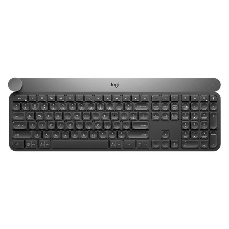 LOGITECH Wireless Keyboard CRAFT with creative input dial - BT - INTNL - US International layout "920-008504" (timbru verde 0.8 
