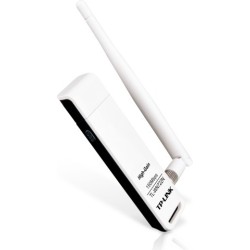 ADAPTOR RETEA TP-LINK , extern wireless 2.4 GHz, USB 2.0, port, 150 Mbps, antena externa detasabila x 1, "TL-WN722N" (timbru ver